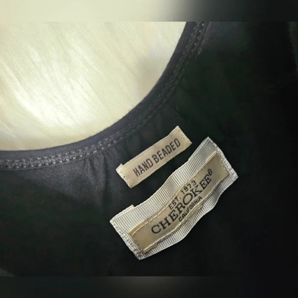 Cherokee Hand Beaded Sequined Layered Tank Top - Picture 4 of 5